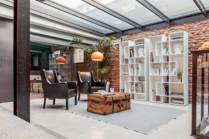 Tonin Casa Открытый отдельно стоящий деревянный лакированный стеллаж sun-id-1486073 - Вид №3