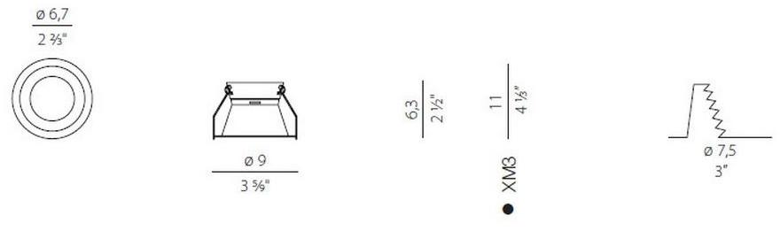 PANZERI Встраиваемый алюминиевый светодиодный светильник Joe Xa2115 - Вид №3