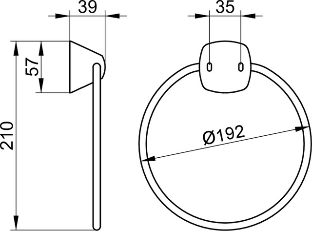 02721010000 Кольцо для полотенца KEUCO City.2 - Вид №2