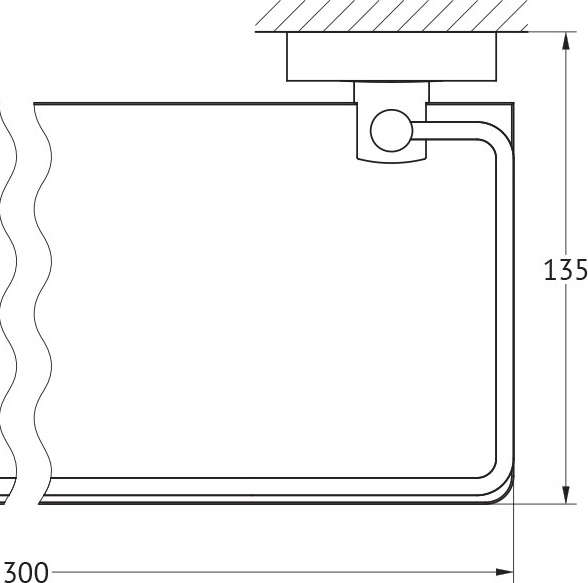 LUX 013 Полка с держателями 30 cm FBS Luxia - Вид №1