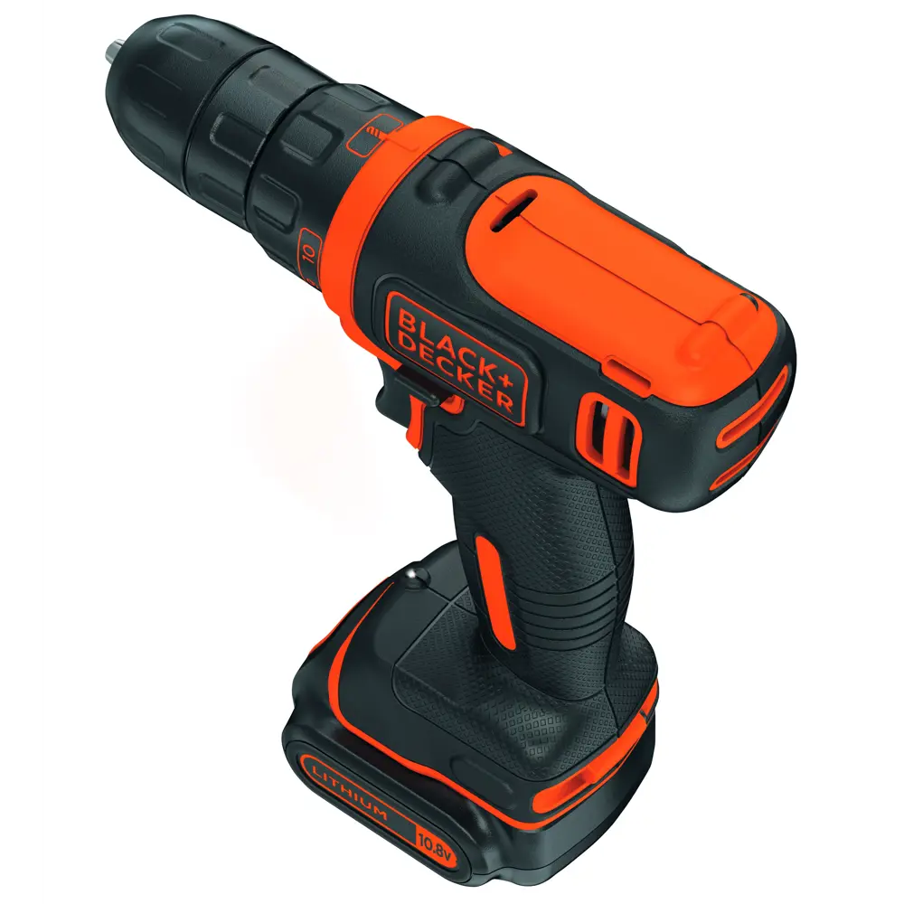 Дрель-шуруповерт аккумуляторная Black&Decker BDCDD12KBQW, 10.8 В Li-ion 2x1.5 Ач 18767105 STLM-2204963 BLACK + DECKER  - Вид №1
