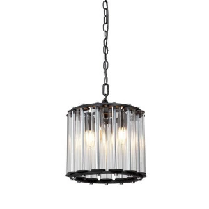 Подвесная люстра Vitaluce V5303-1/4 VITALUCE ДИЗАЙНЕРСКИЕ 328682 Черный;прозрачный