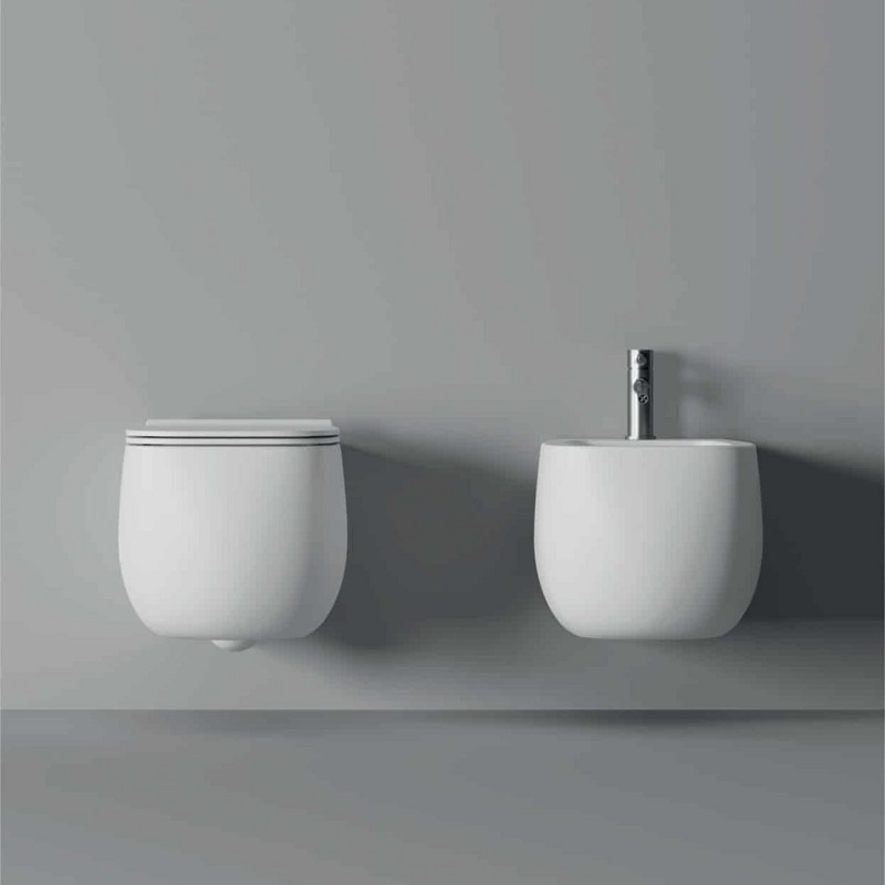 33130101.01 Биде подвесное 550х335х450 мм Alice Ceramica Nur Белый глянцевый - Вид №2