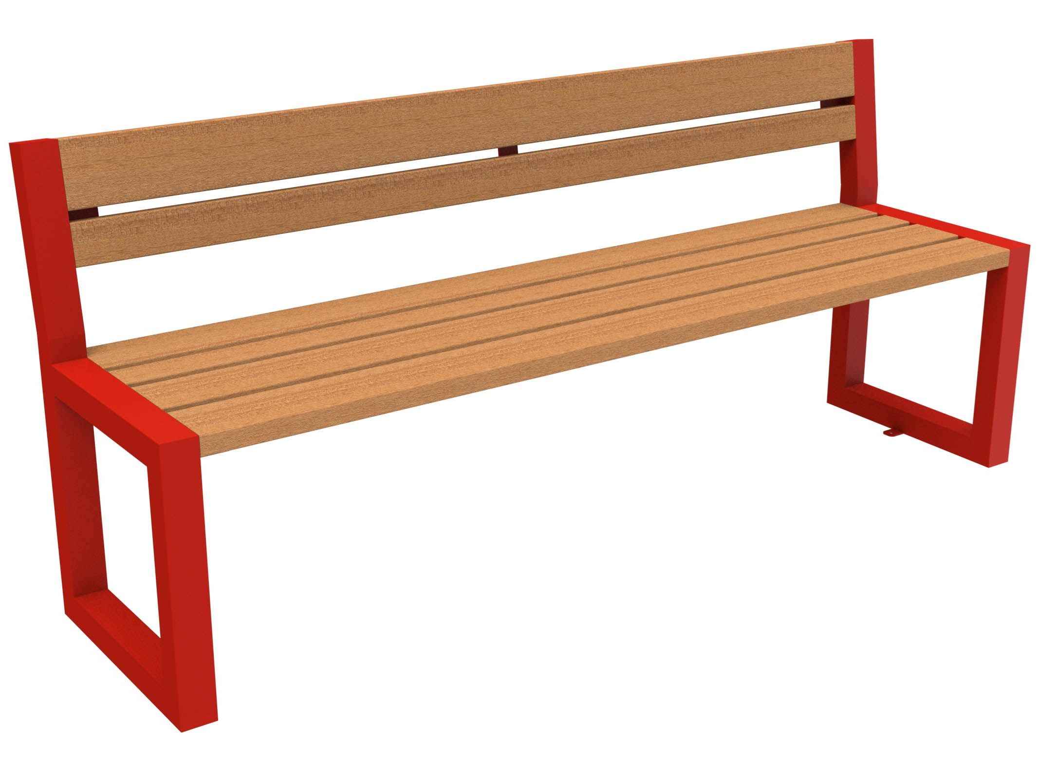 Скамья из окуме со спинкой Lazzari ритм ARCH-00140158 - Вид №24