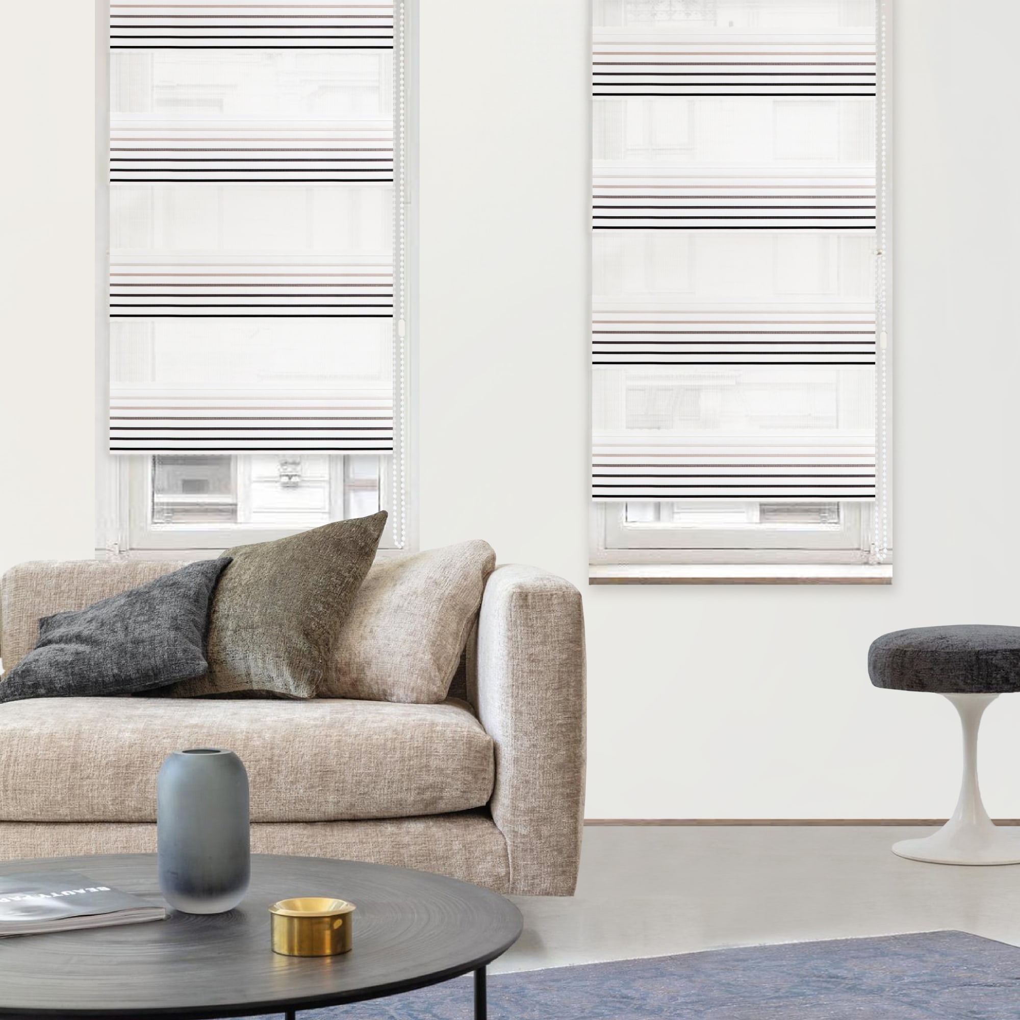 83503035 Штора рулонная день-ночь Miamoza Milan 100x160 см бежевая Santreyd  - Вид №2