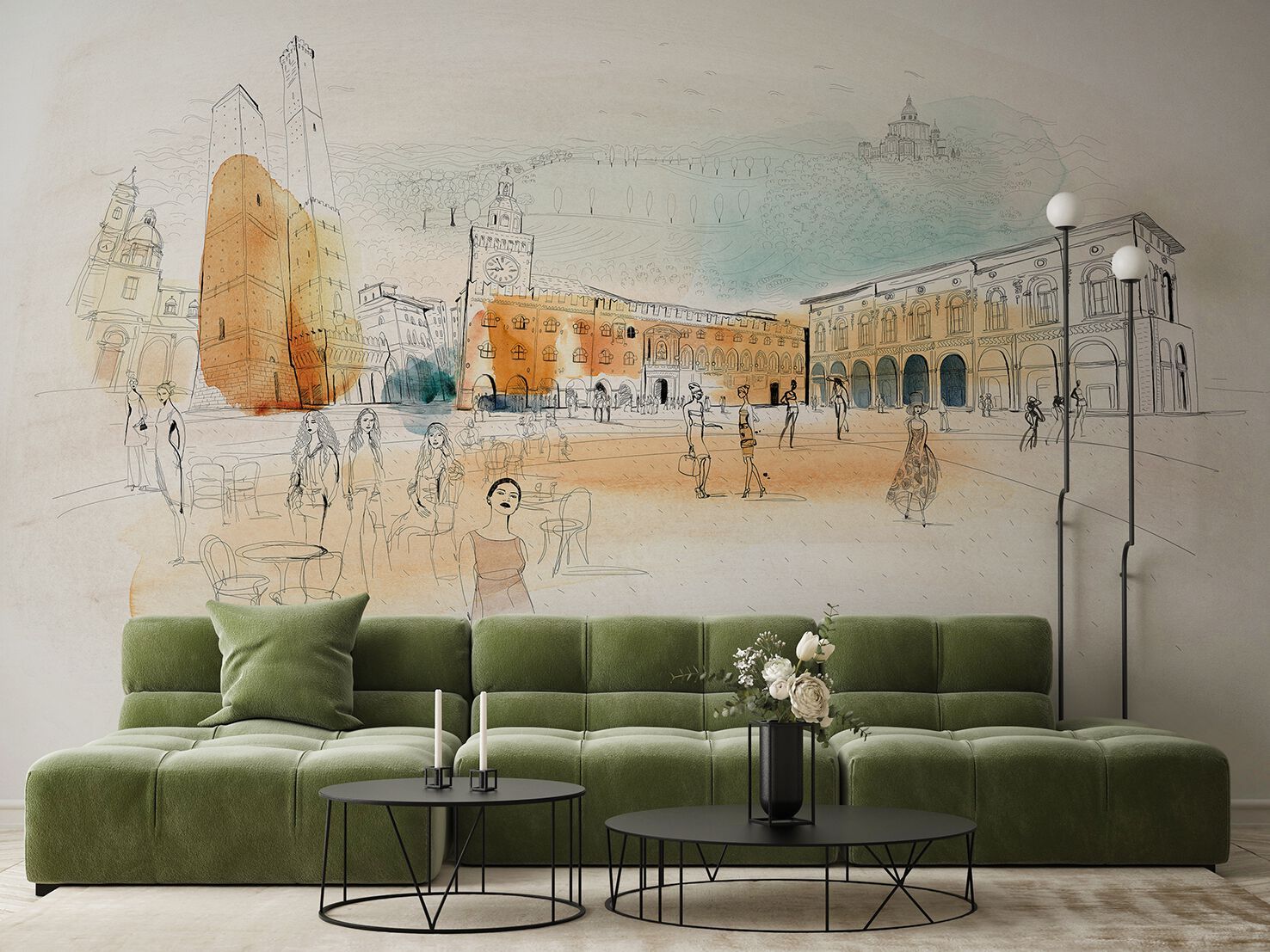 Carta da parati PVC free, eco-friendly, lavabile WallPepper CAMMINANDO PER BOLOGNA ARCH-00118949