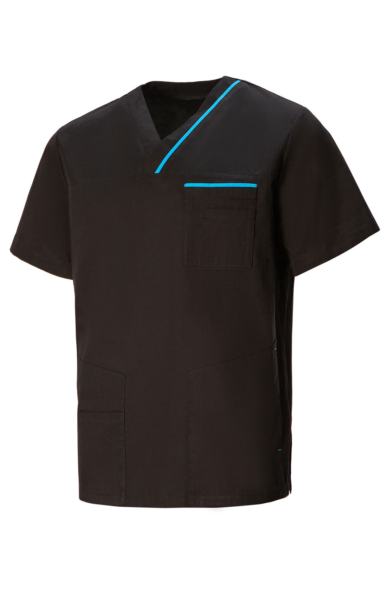 5040175 Куртка ОРИОН мужская черная бирюза  Медицинская одежда  размер 60-62/182-188 Спецодежда 