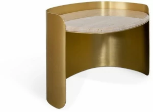 Essential Home Овальный сервировочный столик из латуни Happy few