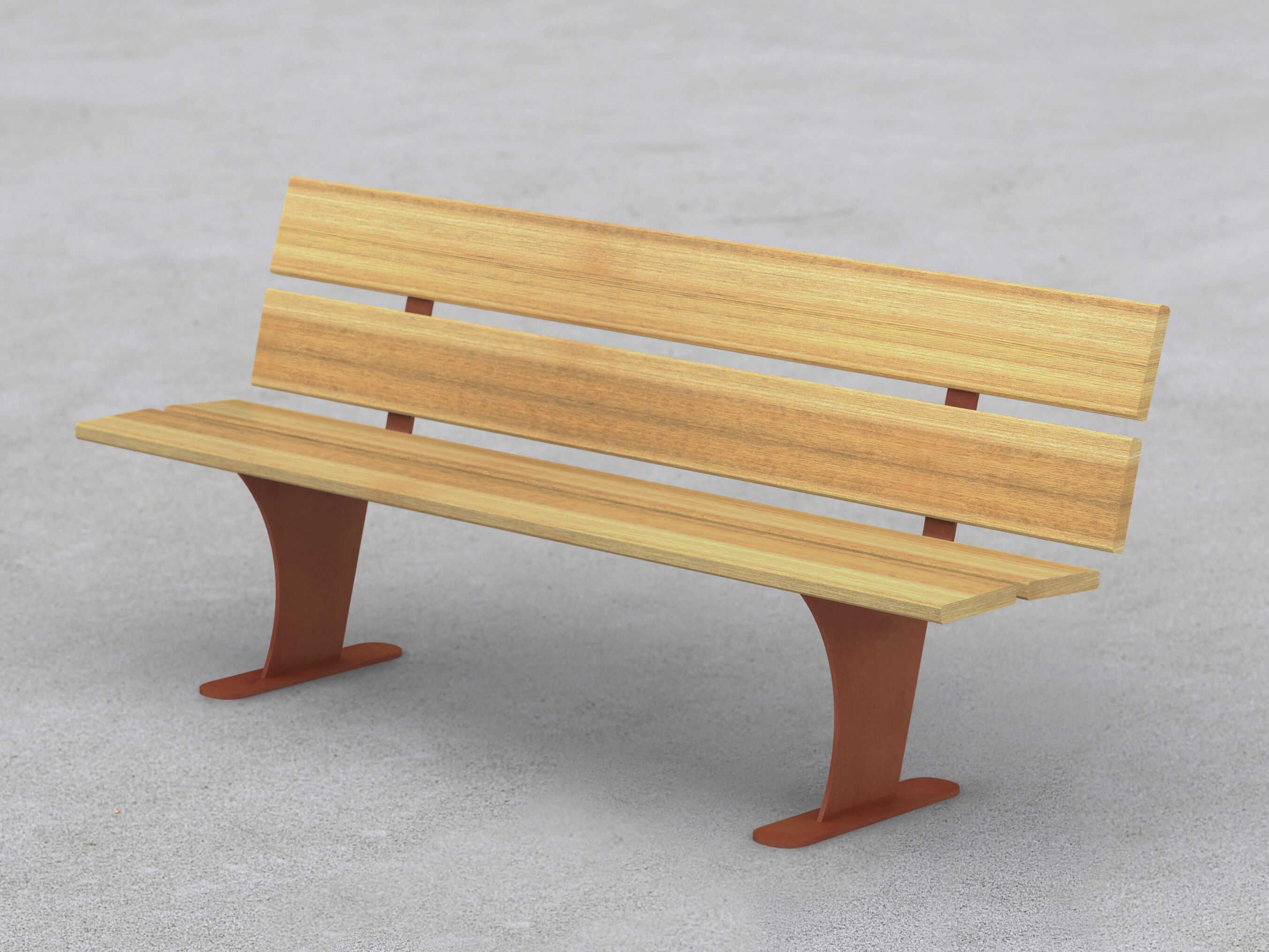 Оцинкованная стальная скамья со спинкой Viscio Urban Design OLANDESINA ARCH-00014532 - Вид №4