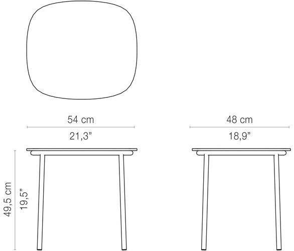 TRIBÙ Квадратный керамический садовый столик Tosca sun-id-1502299 - Вид №4