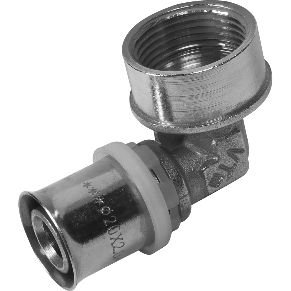 Угол комбинированный 90° Valtec 3/4"x20 мм ВР никелированная латунь VTM.252.N.002005 STLM-2102189