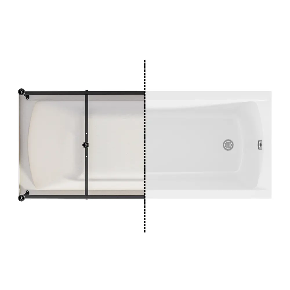 100Acryl Ницца - Акриловая ванна 180x70 см с каркасом 83240831 У99331 STLM-0039838 - Вид №5