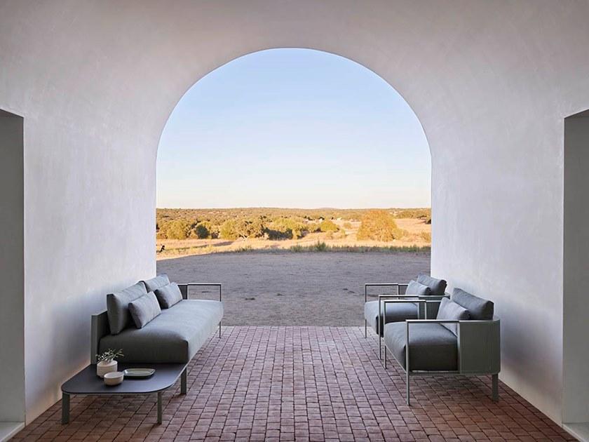 GANDIABLASCO Садовое кресло из термо-лакированного алюминия с подлокотниками Solanas sun-id-1403685 - Вид №10