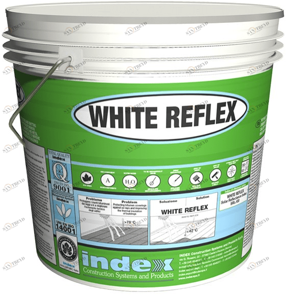 INDEX Ультраотражающая краска для охлаждения здания White reflex sun-id-1369223