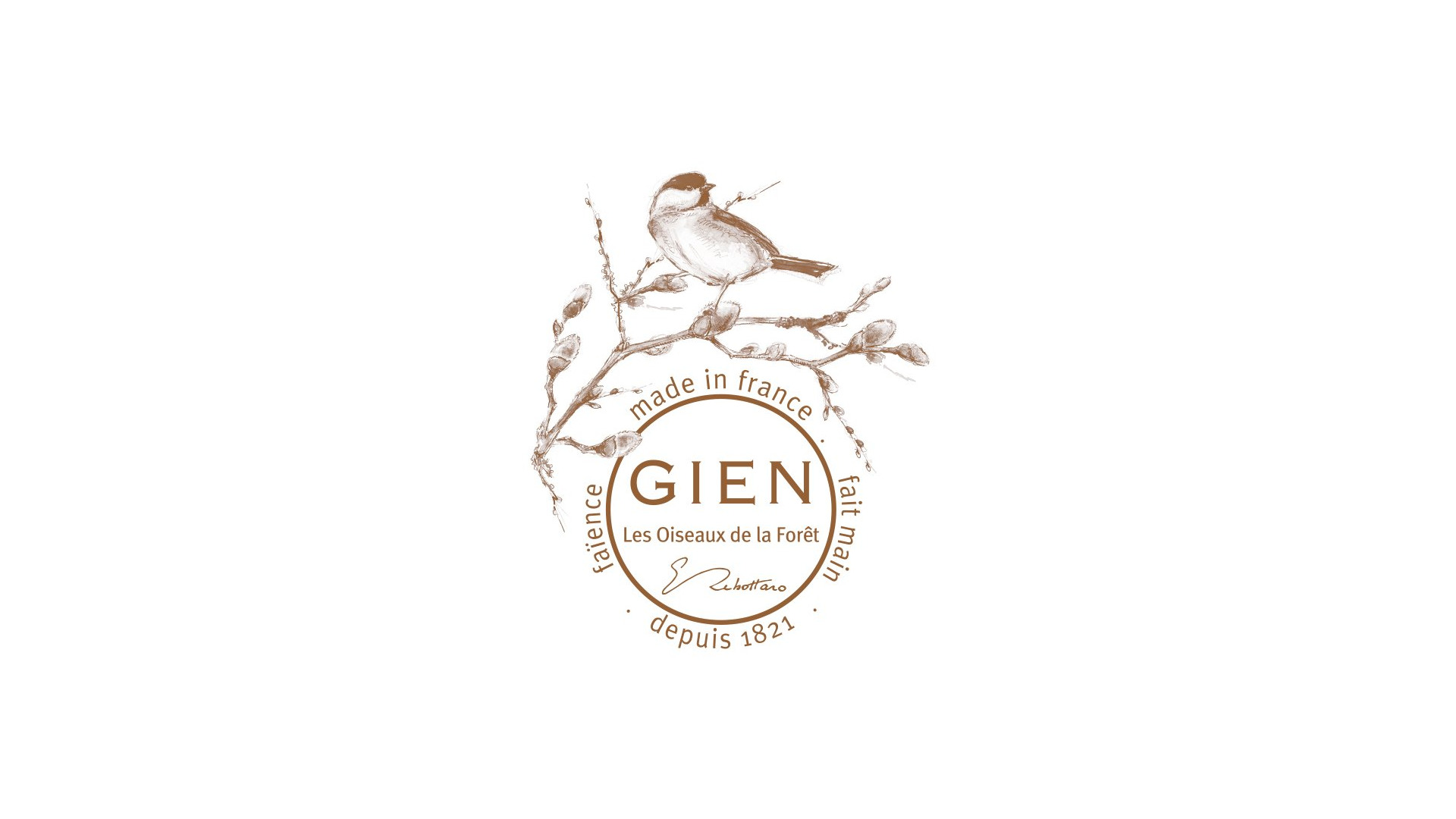 10667983 Gien Блюдо для торта Gien Лесные птицы 30см, фаянс Фаянс  - Вид №1