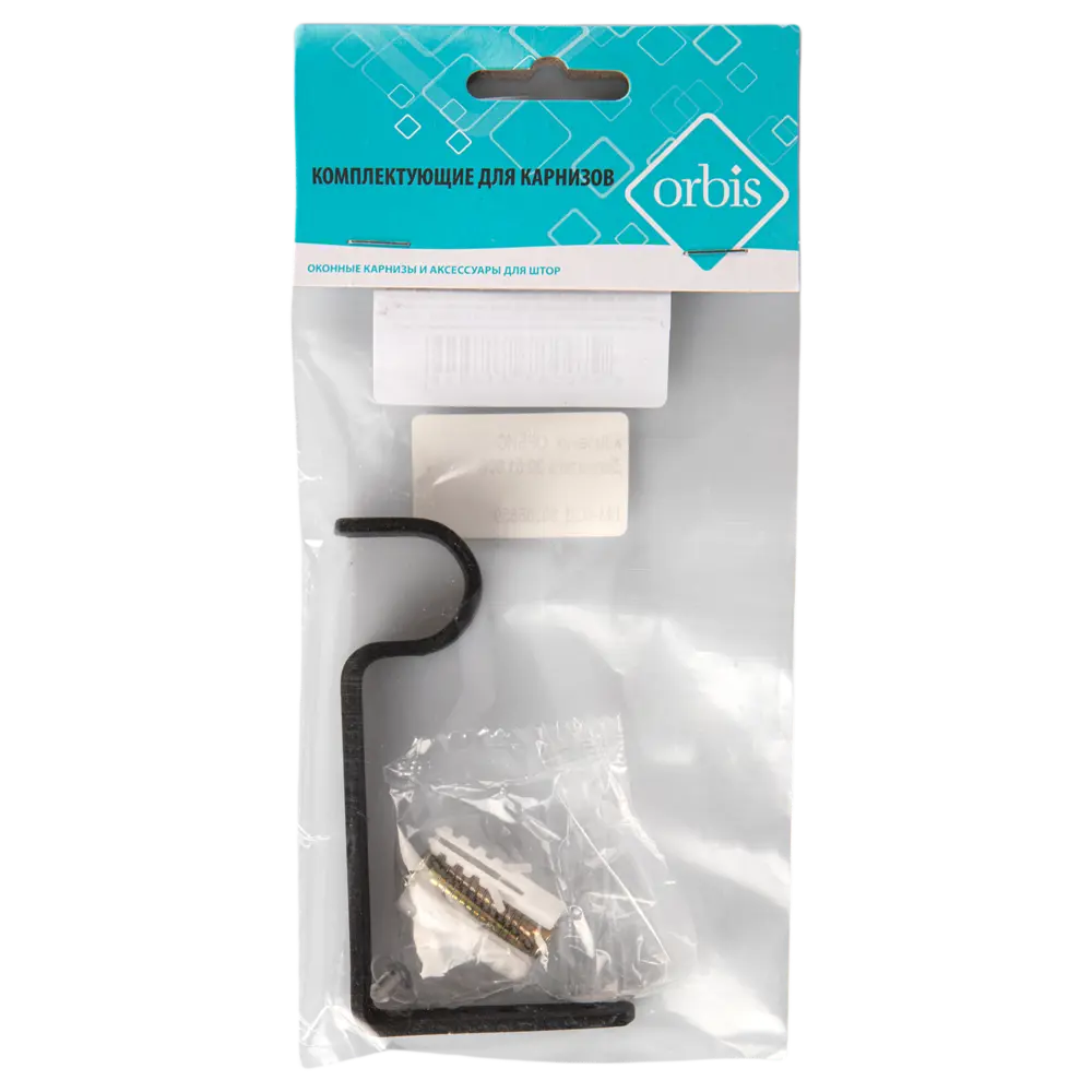 Держатель однорядный сталь D2 см цвет черный матовый ORBIS STLM-2184644 - Вид №3