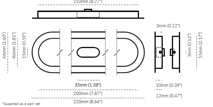 Латунная утопленная ручка Lo & Co Interiors Flush Pull ARCH-00130591 - Вид №21