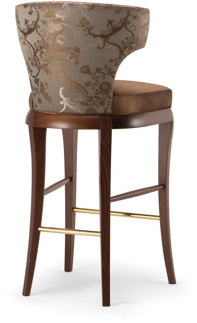 Tirolo Табурет из массива дерева и ткани со спинкой Rose 066 sg - Вид №1