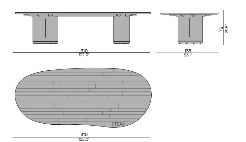 Обеденный стол из тикового дерева MANUTTI Ogado ARCH-00020250 - Вид №3