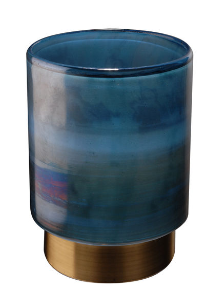 GWPP0025 Подсвечник из синего стекла ijlbrown 