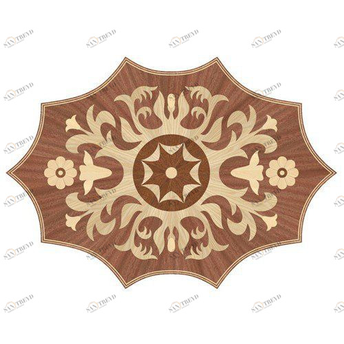 Художественный паркет Da Vinci Розетка 26-066 Дуб Селект (Гладкая) х1000диаметр мм 260090066