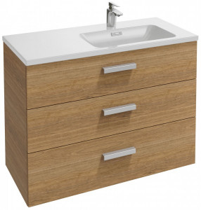 EB2096-R1-N18 Мебель под правостороннюю раковину-столешницу 100 см, 3 выдвижных ящика, изогнутая ручка Jacobdelafon VOX