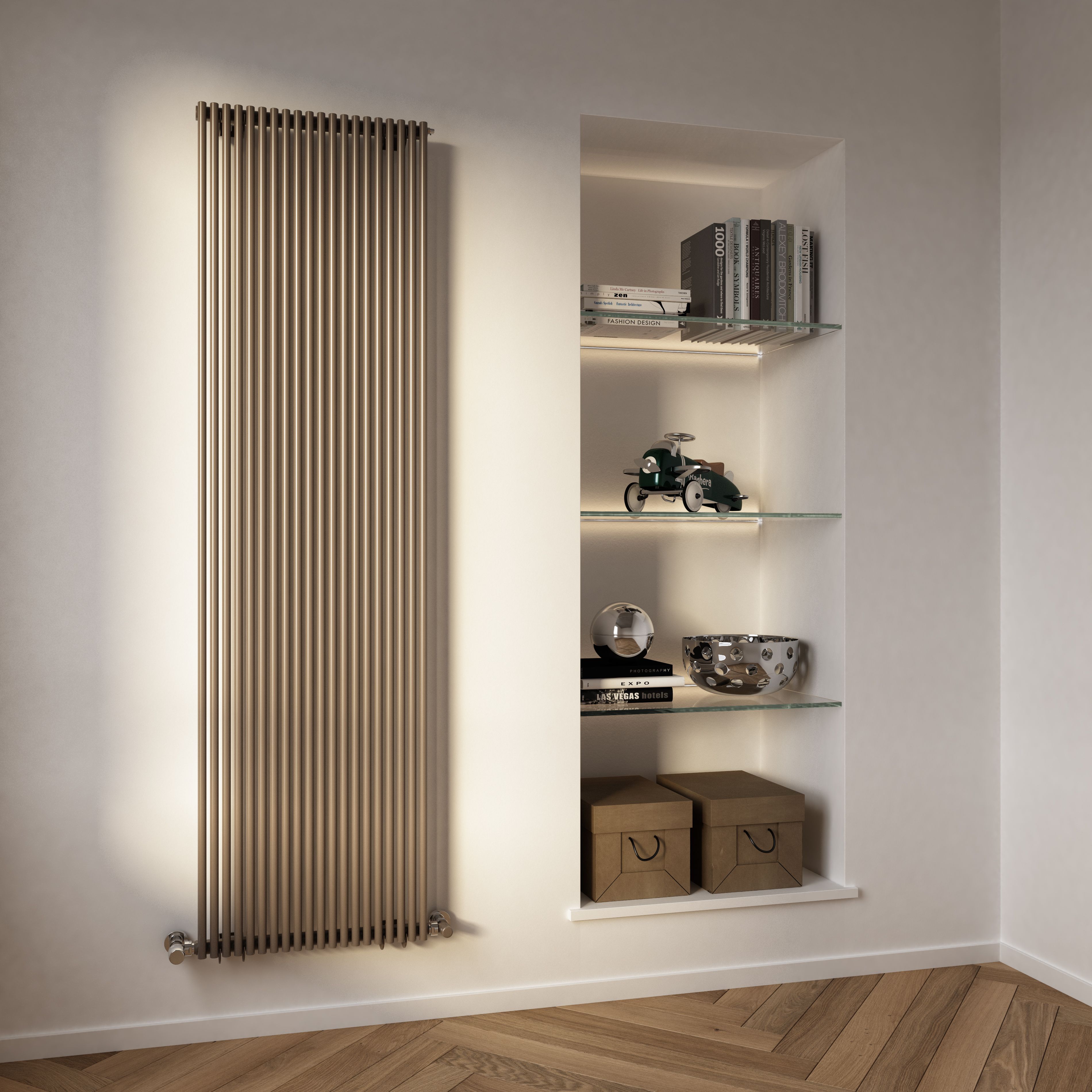 Вертикальный полотенцесушитель с горячей водой из углеродистой стали Cordivari Алиса ARCH-00119039 - Вид №1