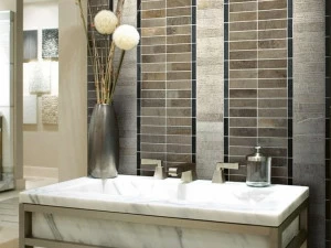 Ideamarmo Мозаика из сланца и камня фоссена Strip Stp 401