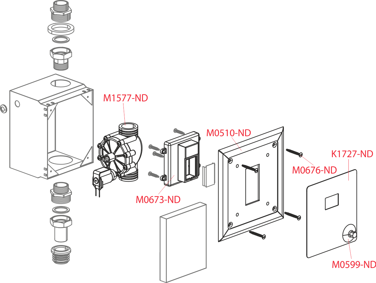Устройство автоматического смыва для унитаза, хром, 12 B (подключение к сети) ALCAPLAST ASP3 - Вид №2