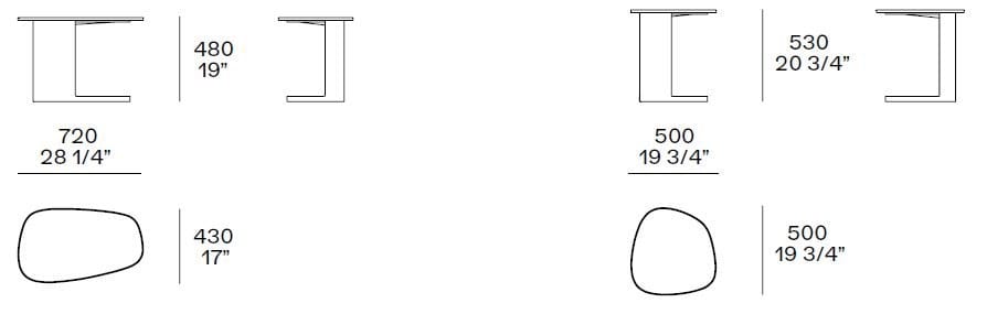 Высокий журнальный столик обслуживания Poliform KOISHI ARCH-00119777 - Вид №3
