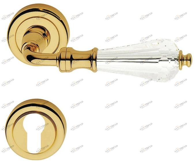 LINEA CALI' Ручка из хромированной латуни с кристаллами swarovski® на розе с замком Veronica sun-id-1394477