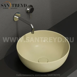 B6T37SE Накладная раковина на столешницу  круглая Ceramica Globo T-EDGE