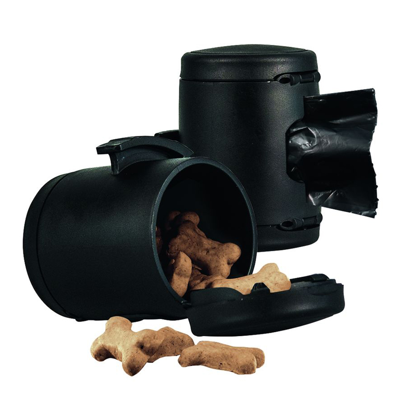 ПР0049547 Бокс для лакомств или пакетиков для сбора фекалий Multi box S-М/L черный Flexi 