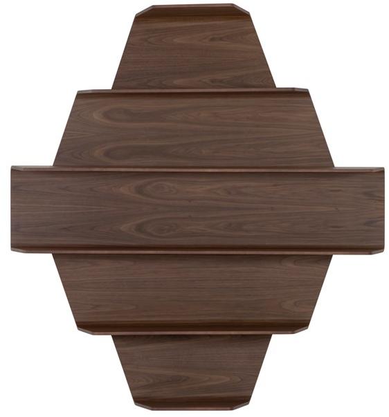 Tonin Casa Книжный шкаф с открытой стенкой из орехового дерева sun-id-1440965 - Вид №3