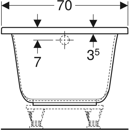 554.300.01.1 Прямоугольная ванна Geberit Renova Plan Geberit  - Вид №31
