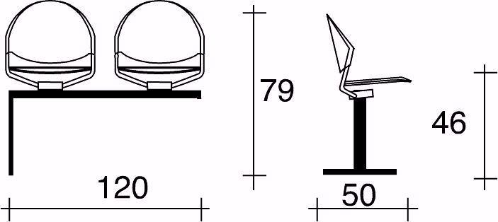 TALIN Сиденье на балке пола из ткани с подлокотниками Delfi sun-id-1504117 - Вид №11