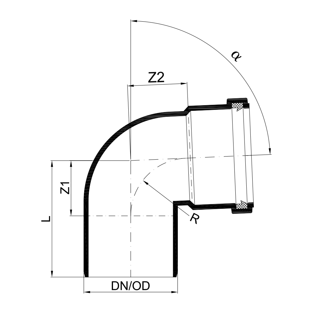 02565 Отводы Tece  - Вид №1