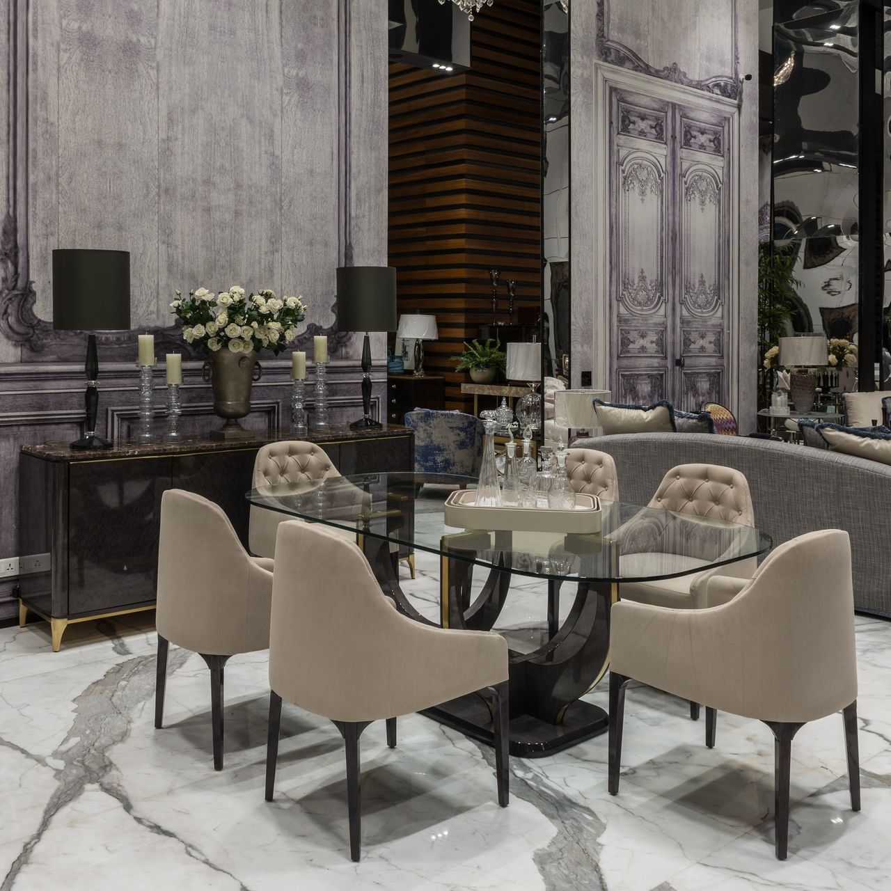 Фиксированный стол из дерева и стекла со скульптурным основанием Hurtado Evolution ARCH-00106396 - Вид №3