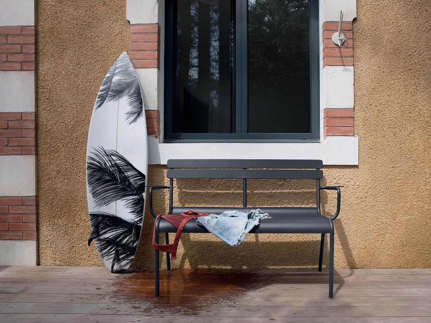 Алюминиевая садовая скамейка со спинкой Fermob Luxembourg ARCH-00065870 - Вид №1