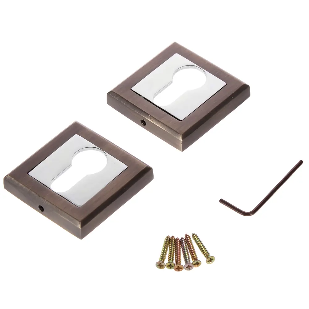 Накладка дверная Фабрика замков A 2 ET алюминий цвет кофе 2 шт STLM-2064664 - Вид №1