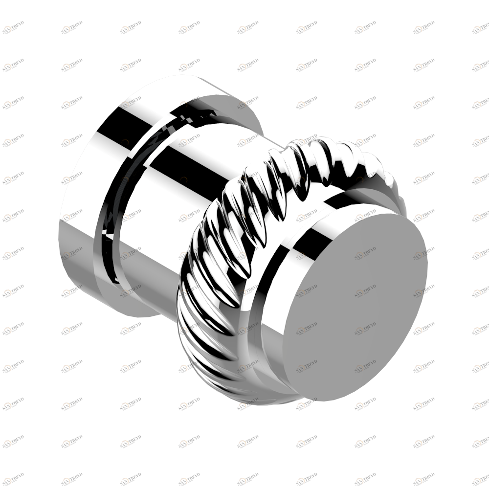 U4C-639 Ручка дверная односторонняя - 7 мм стержень Thg-paris Diplomate с витыми кольцами Хром U4C-639 CAT.A