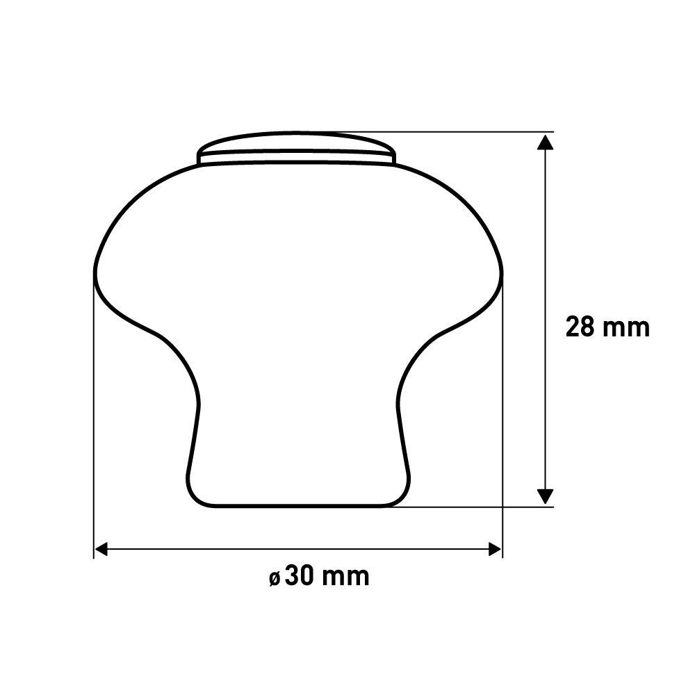 Мебельная ручка  Кноб, 28x30x30 мм, белый LJPS0149 Public Steel Россия  - Вид №4