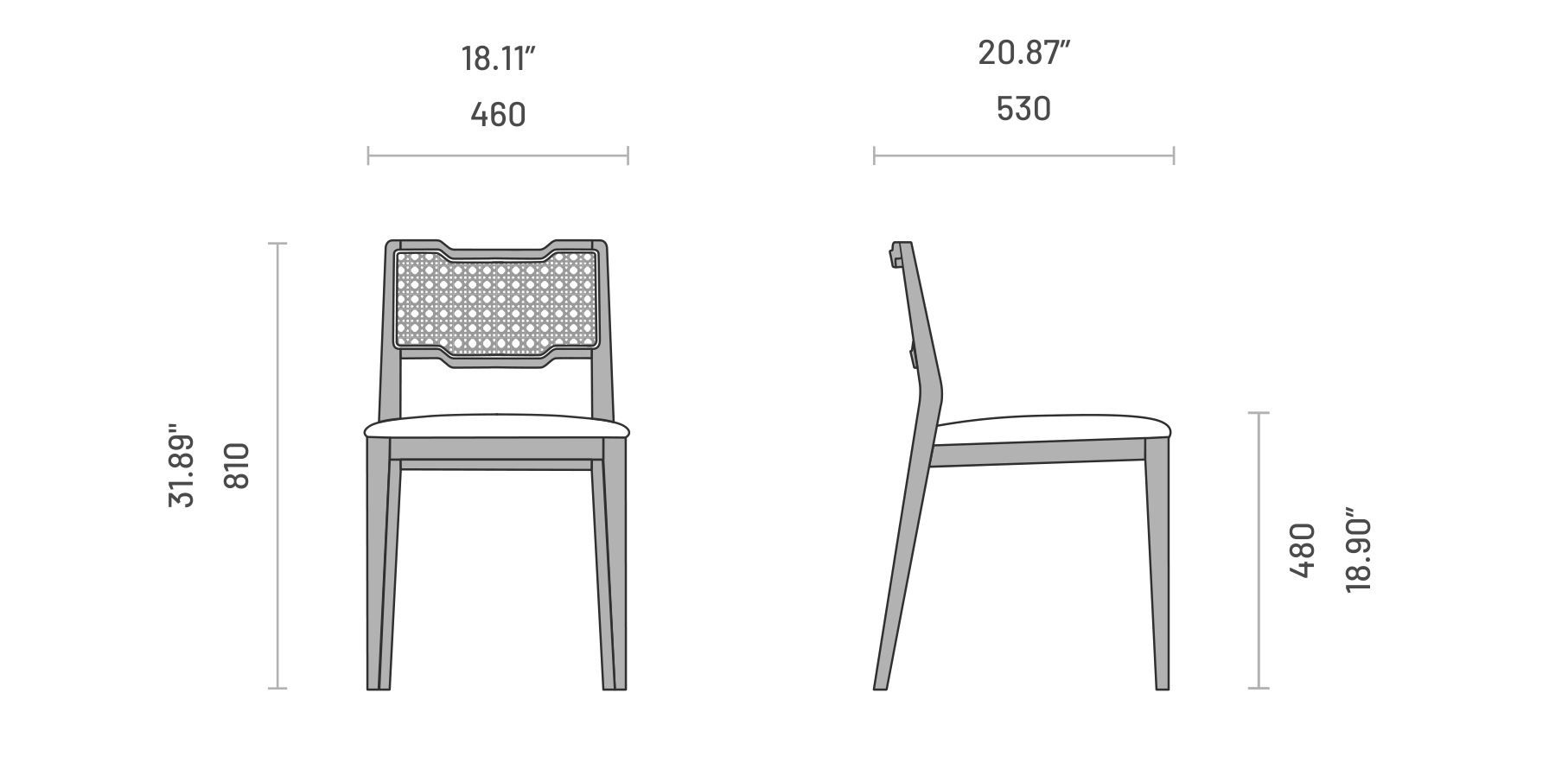Стул из ясеня с открытой спинкой Domkapa Eva ARCH-00062346 - Вид №4