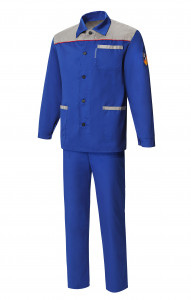 65400 Костюм "Труд" василек-серый  Летняя спецодежда  размер 60-62/170-176