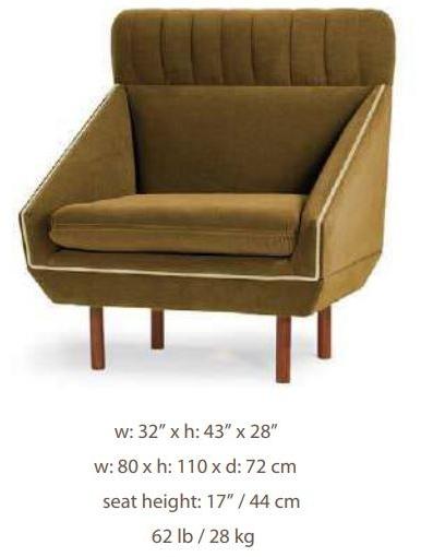 Mambo Unlimited Ideas Кресло из ткани с подлокотниками Agnes sun-id-1441157 - Вид №1