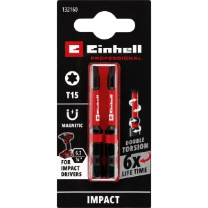 Бита ударная магнитная Einhell 132160 T15x60 мм, 2 шт.