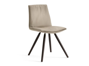 Кожаный мягкий стул на насесте