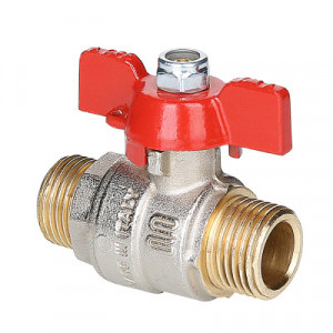 S.219.06 Кран шаровой ENOLGAS BASIC с ручкой «бабочкой» и наружной резьбой Valtec 1"