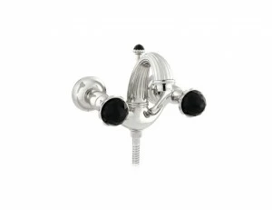 033218.N00.50 Душевой набор для ванны с черными кристаллами Swarovski Яркий хром