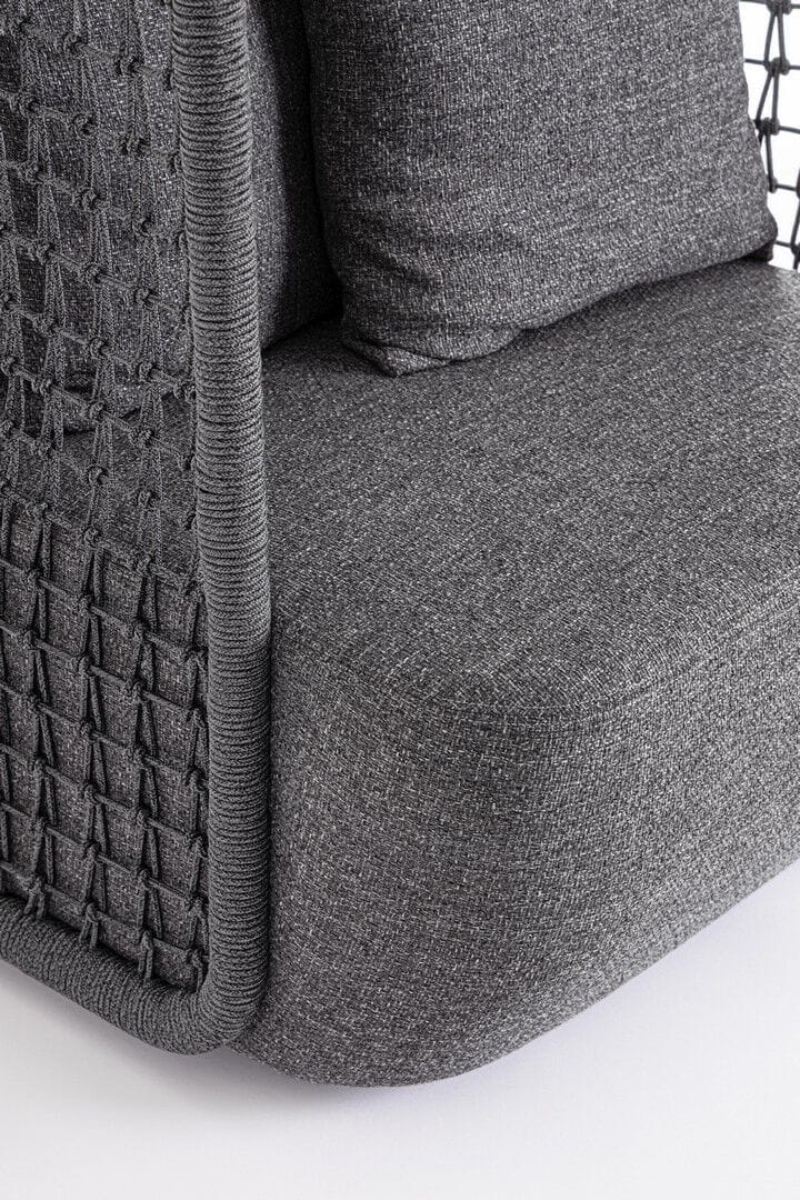 Веревочное и тканевое садовое кресло с высокой спинкой BIZZOTTO Kollar ARCH-00043118 - Вид №3